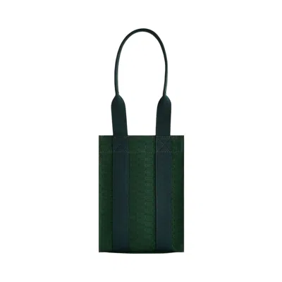 Pre-owned Kith Monogram Canvas Wine Tote Bag 'conifer' | Blue | Men's Size Onesize