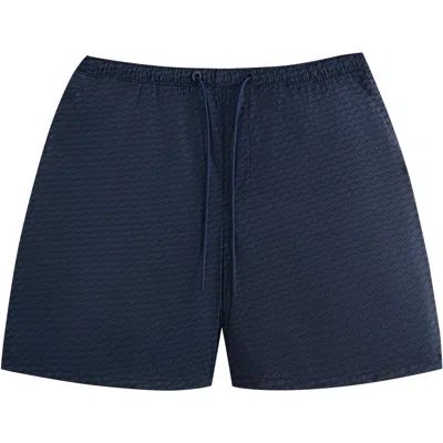 Pre-owned Kith Monogram Collins Swim Short 'nocturnal' | Blue | Men's Size S