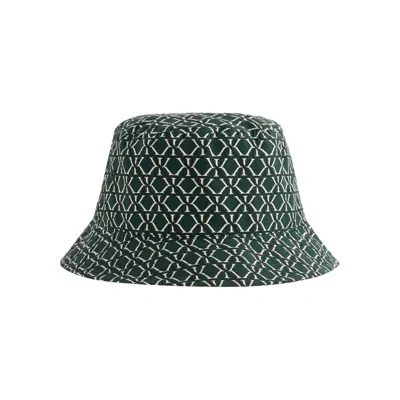 Pre-owned Kith Monogram Crest Dawson Bucket Hat 'stadium' | Green | Men's Size Onesize