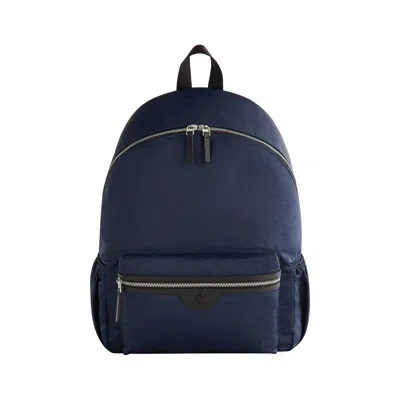 Pre-owned Kith Monogram Nylon Jacquard Backpack 'nocturnal' | Blue | Men's Size Onesize