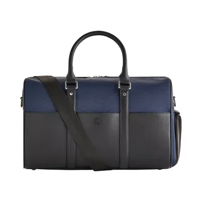 Pre-owned Kith Monogram Nylon Leather Traveler K40 Bag 'nocturnal' | Blue | Men's Size Onesize