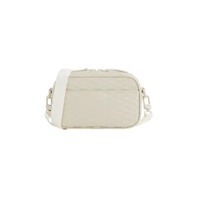 Pre-owned Kith Monogram Saffiano Mini Pouch 'whirl' | Cream | Men's Size Onesize In White