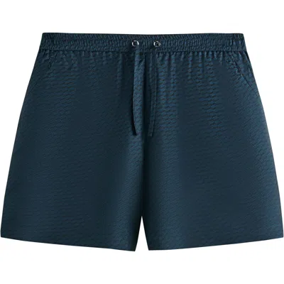 Pre-owned Kith Monogram Silk Cedar Short 'nocturnal' | Blue | Men's Size S