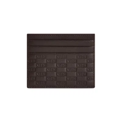 Pre-owned Kith Monogram Smooth Leather Card Holder 'zoom' | Brown | Men's Size Onesize