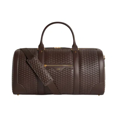 Pre-owned Kith Monogram Smooth Leather Traveler K55 Duffle Bag 'zoom' | Brown | Men's Size Onesize