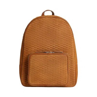 Pre-owned Kith Monogram Suede Backpack 'argil' | Brown | Men's Size Onesize