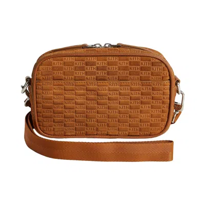 Pre-owned Kith Monogram Suede Crosswalk K20 Bag 'argil' | Brown | Men's Size Onesize
