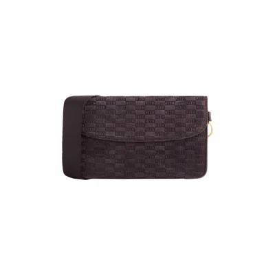 Pre-owned Kith Monogram Suede Envelope K20 Bag 'incognito' | Blue | Men's Size Onesize
