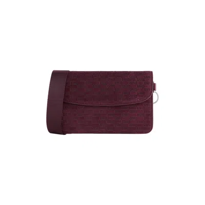 Pre-owned Kith Monogram Suede Envelope K20 Bag 'magma' | Red | Men's Size Onesize