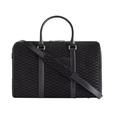 Pre-owned Kith Monogram Suede Traveler K40 Bag Black 'ink' | Blue | Men's Size Onesize