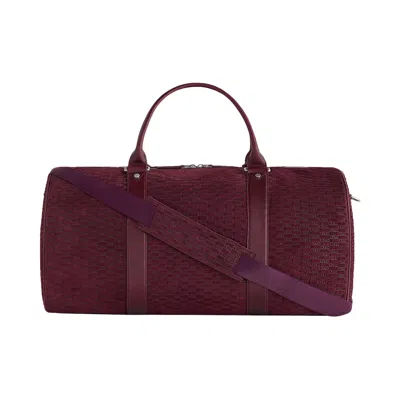 Pre-owned Kith Monogram Suede Traveler K55 Bag 'magma' | Red | Men's Size Onesize