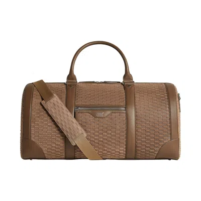 Pre-owned Kith Monogram Suede Traveler K55 Duffle Bag 'java' | Tan | Men's Size Onesize