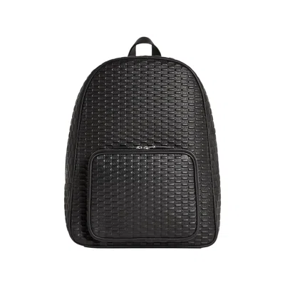 Pre-owned Kith Monogram Tumbled Leather Backpack 'black' | Men's Size Onesize