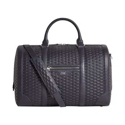 Pre-owned Kith Monogram Tumbled Leather Traveler K40 Duffle Bag 'ink' | Black | Men's Size Onesize