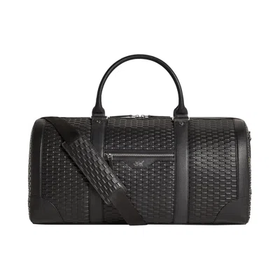 Pre-owned Kith Monogram Tumbled Leather Traveler K55 Duffle Bag 'black' | Men's Size Onesize
