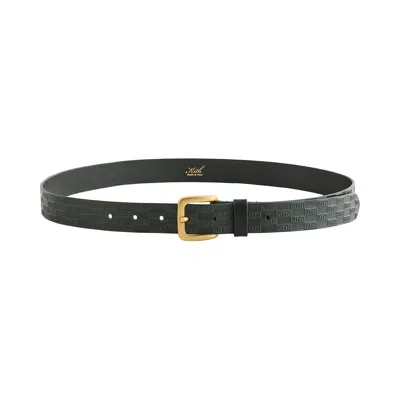 Pre-owned Kith Monogram Vachetta Leather Belt 'equestrian' | Green | Men's Size M