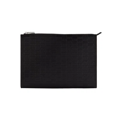 Pre-owned Kith Monogram Vachetta Leather Zip Pouch 'black' | Women's Size Onesize
