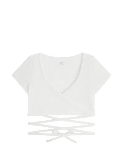 Kith Monogram Wrap Top In White
