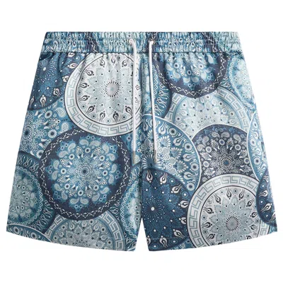 Pre-owned Kith Mosaic Mandala Active Short 'novel' | Blue | Men's Size M