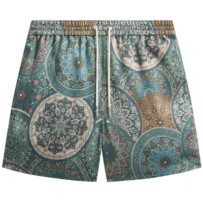 Pre-owned Kith Mosaic Mandala Active Short 'stadium' | Green | Men's Size Xxl