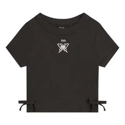 Pre-owned Kith Mulberry Ruched Rib Tee 'black' | Kid's Size S