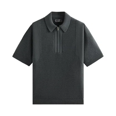 Pre-owned Kith Nash Knit Polo 'machine' | Black | Men's Size L