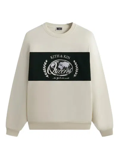 Kith Nelson Rugby Crew-neck Sweatshirt In Neutral