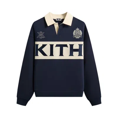 Pre-owned Kith Nelson Rugby Pullover 'nocturnal' | Blue | Men's Size L