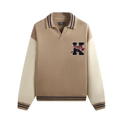Pre-owned Kith Nelson Rugby Sweater 'canvas Heather' | Tan | Men's Size M In Brown