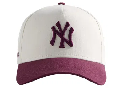 Pre-owned Kith New Era New York Script 9forty Hat In Magma In Red