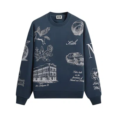 Pre-owned Kith New York To The World Nelson Crewneck 'nocturnal' | Black | Men's Size Xxl