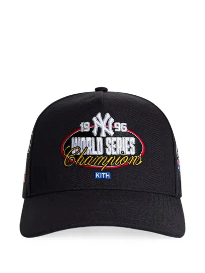 Kith New York Yankees Embroidered Cap In Black