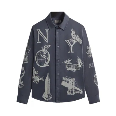 Pre-owned Kith Ny Symbols Graphic Apollo Shirt 'nocturnal' | Black | Men's Size Xs