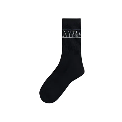 Pre-owned Kith Ny To The World Crew Socks 'nocturnal' | Blue | Men's Size Onesize