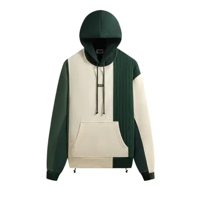 Pre-owned Kith Nylon Combo Nelson Hoodie 'stadium' | Green | Men's Size Xs
