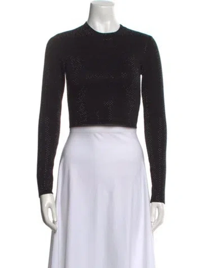 Pre-owned Kith Nylon Crew Neck Crop Top W/ Tags In Black