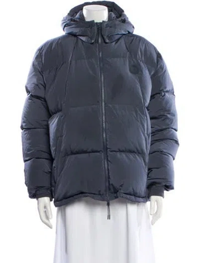 Pre-owned Kith Nylon Down Jacket In Blue