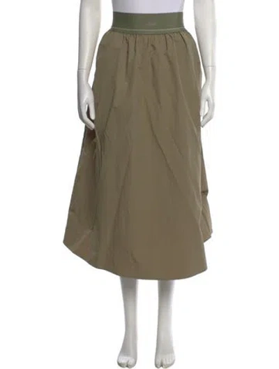 Pre-owned Kith Nylon Midi Length Skirt In Green