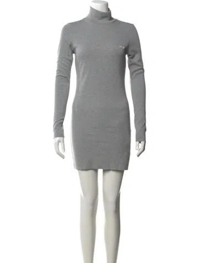 Pre-owned Kith Nylon Mini Dress In Grey