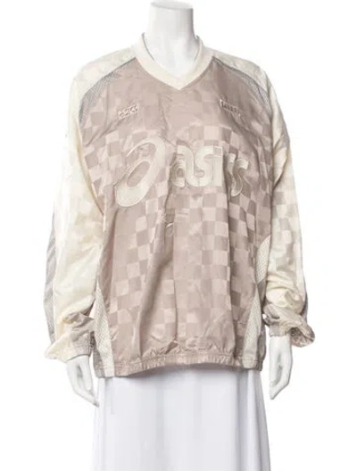 Pre-owned Kith Nylon Plaid Print Top In Neutrals