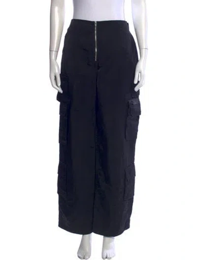 Pre-owned Kith Nylon Wide Leg Pants In Black