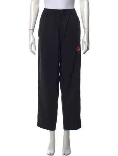 Pre-owned Kith Nylon Wide Leg Pants In Black