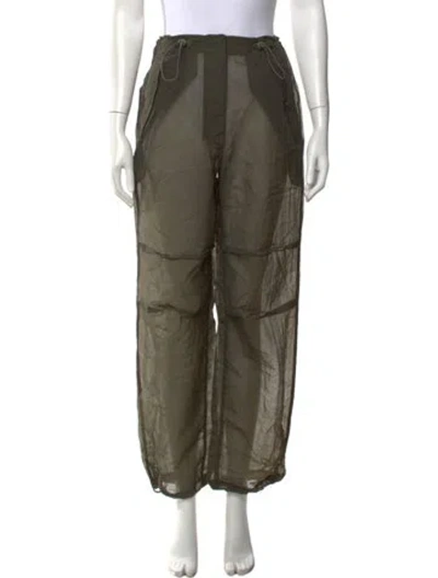 Pre-owned Kith Nylon Wide Leg Pants In Green