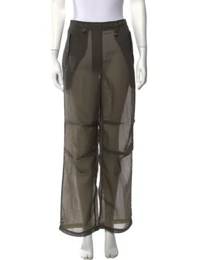 Pre-owned Kith Nylon Wide Leg Pants W/ Tags In Green