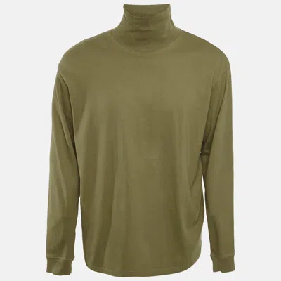 Kith Olive Green Cotton Turtle Neck Long Sleeve T-shirt