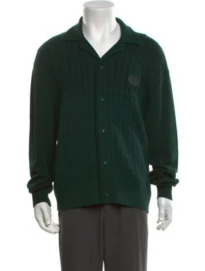 Pre-owned Kith Open Front Long Sleeve Cardigan In Green