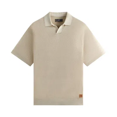 Pre-owned Kith Open Knit Drew Polo 'veil' | Yellow | Men's Size L