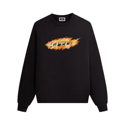 Pre-owned Kith Orbit Flame Vintage Nelson Crewneck 'black'