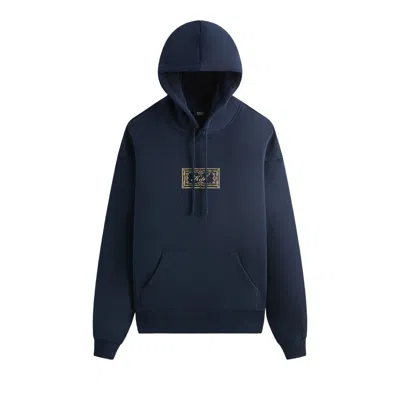 Pre-owned Kith Ornamental Script Nelson Hoodie 'nocturnal' | Blue | Men's Size Xl