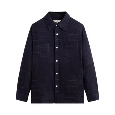 Pre-owned Kith Overdyed Patchwork Jaydin Buttondown 'ink' In Black